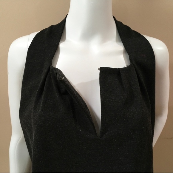 Max Studio Womens XL Knit Midi Dress Tank Sleeveless Charcoal Classy New - Picture 2 of 7